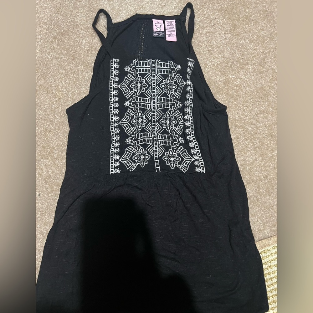 Black Loose Fitting Tank Top